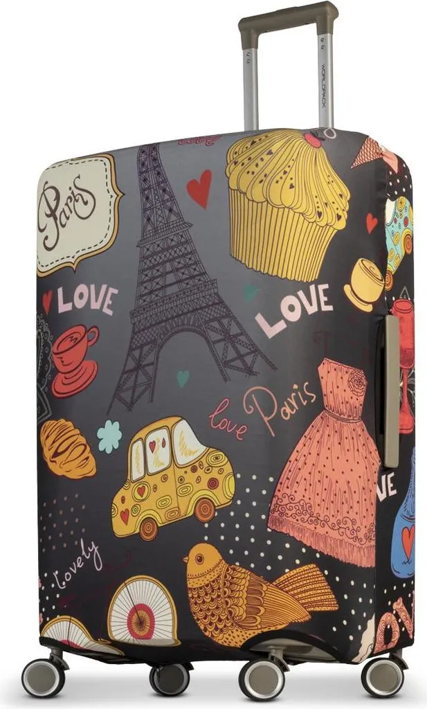 Housse valise WORLDPACK M anti-rayures au design coloré et résistant