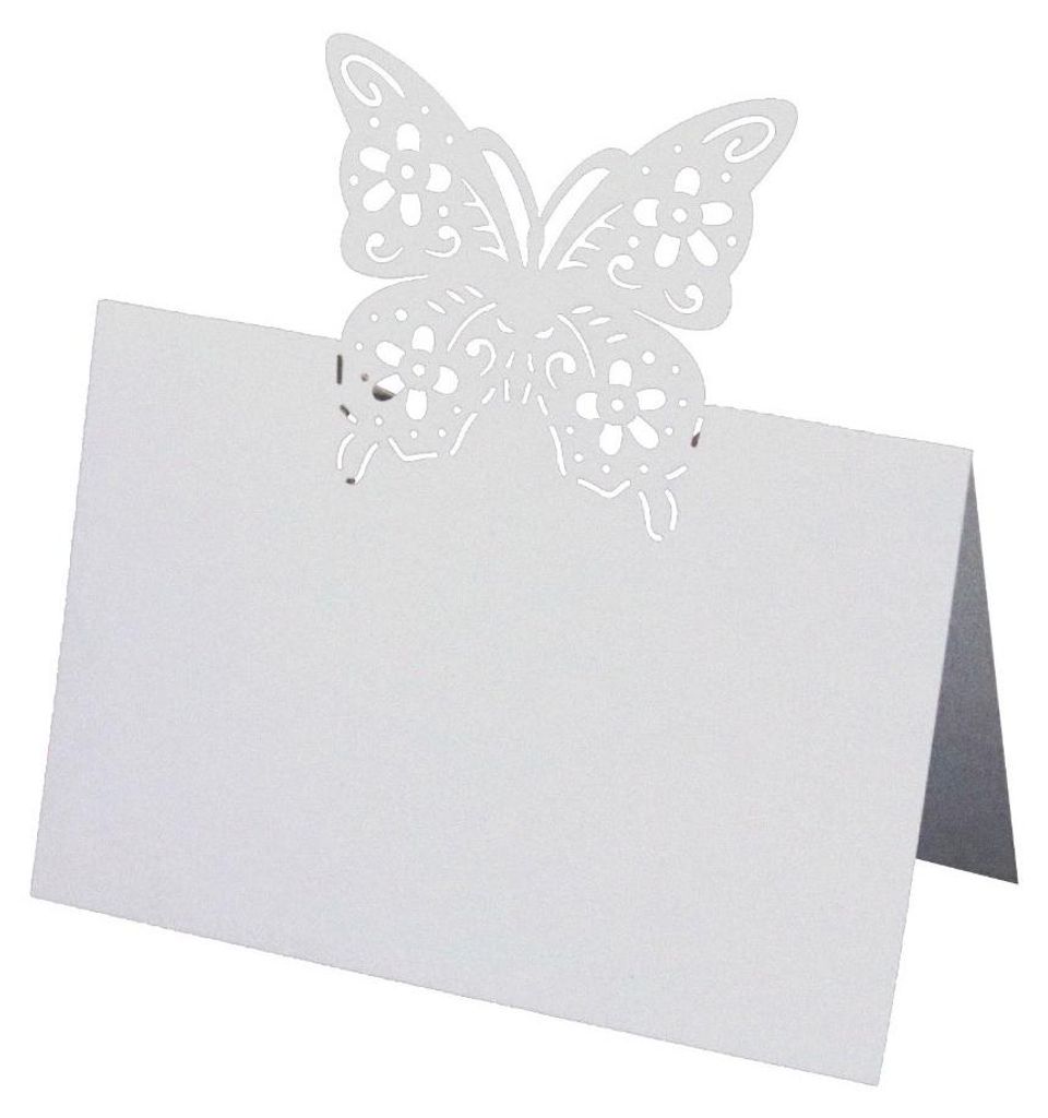 Hollow Butterfly Blank Place Cards 50 Pack White Table Seating Name Cards Für Hochzeit Geburtstag Party Bankett Baby Dusche Abendessen Event