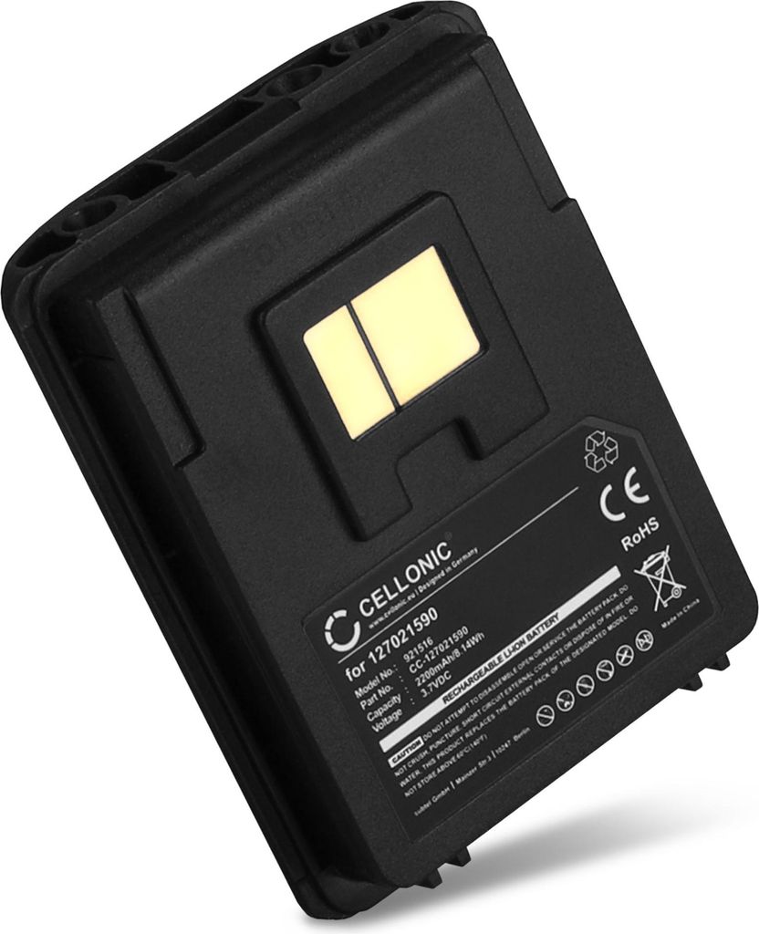 CELLONIC 1x Akku für Barcode Scanner Kompatibel mit Datalogic Mobile Scorpio, 94ACC0054 - (2200mAh, 3.7V)