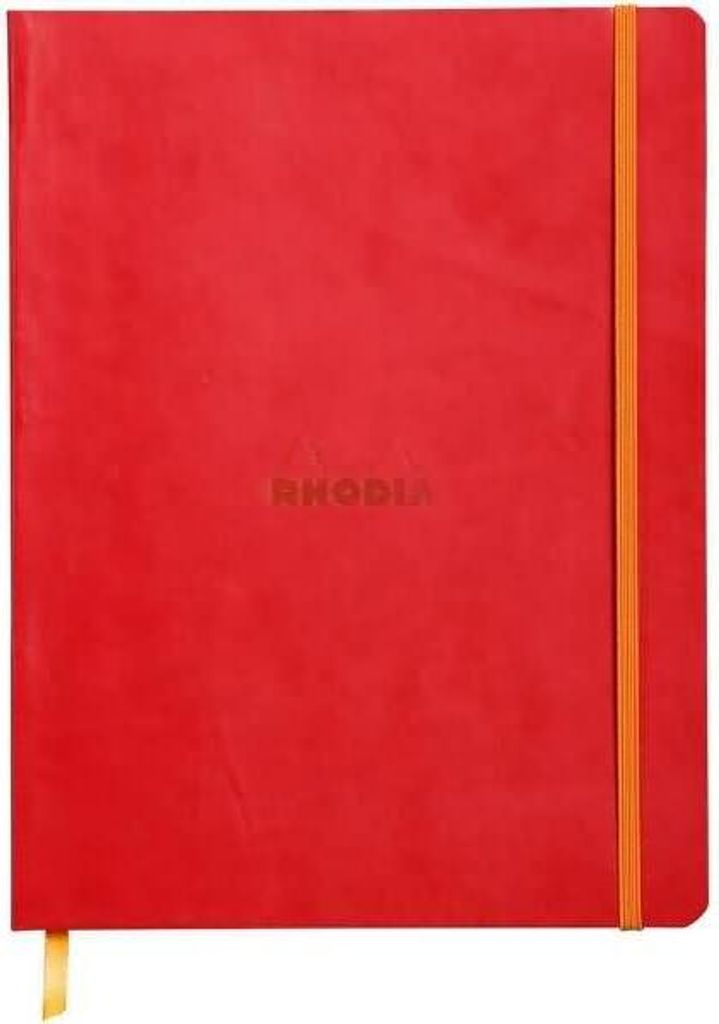 Notizbuch Flex 19x25cm liniert 90g/qm 80 Blatt mohnrot