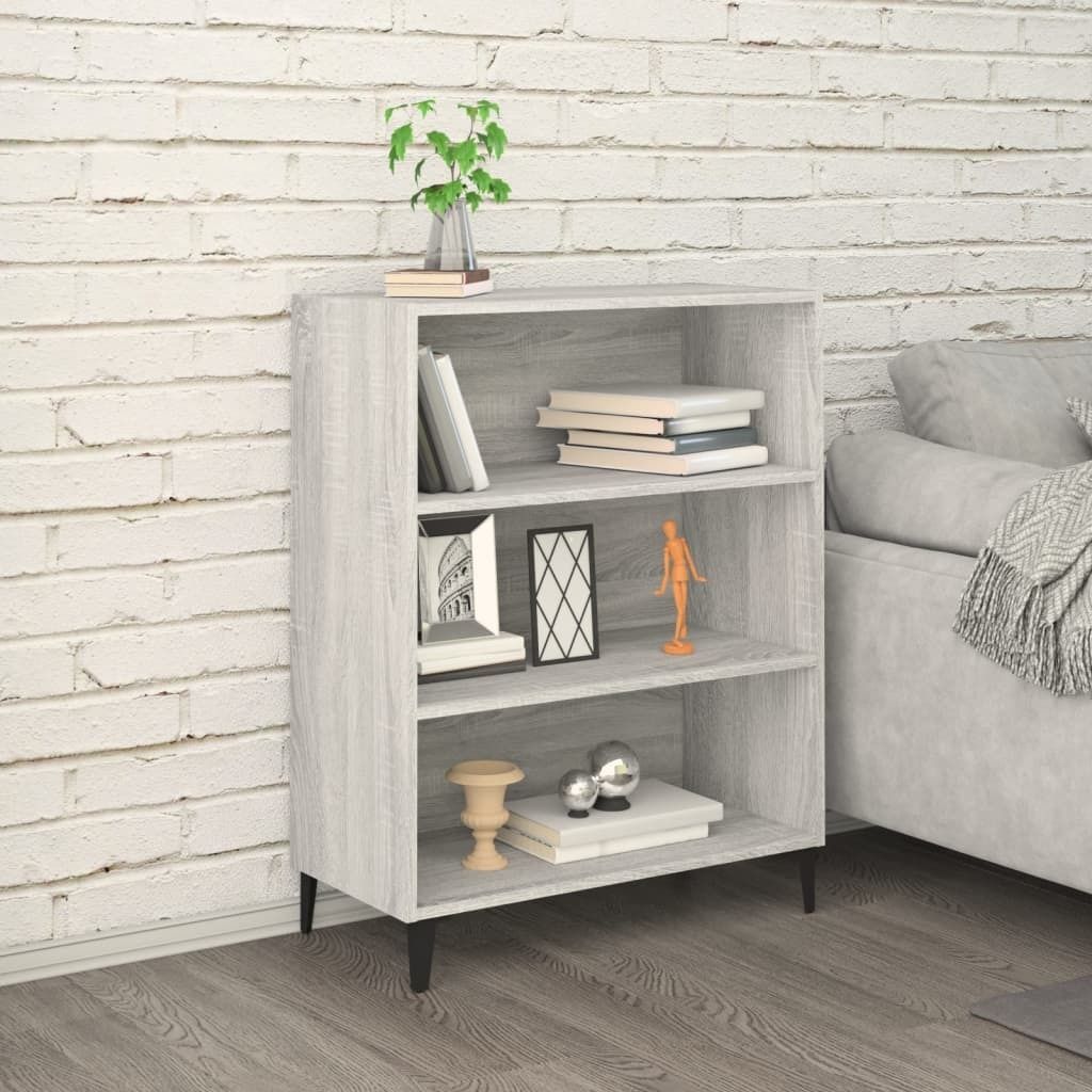 The Living Store Sideboard Grau Sonoma 69,5x32,5x90 cm Holzwerkstoff