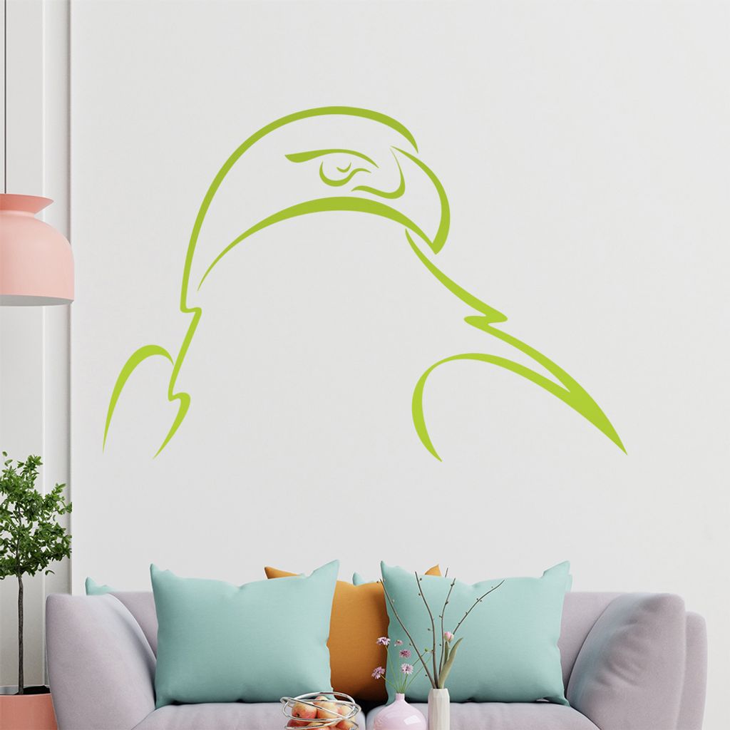Adler Linien Wandtattoo in 6 Größen - Wandaufkleber Wall Sticker - Dekoration, Küche, Wohnzimmer, Schlafzimmer, Badezimmer