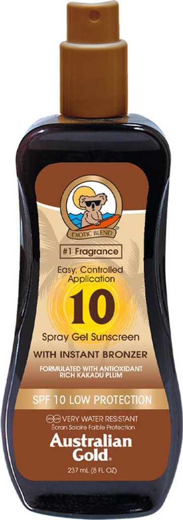 Australian Gold Spray SPF Outdoor Spraygel with Bronzer SPF10
