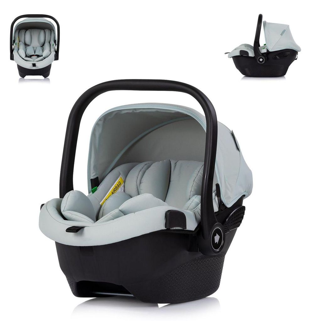Chipolino Babyschale Pearl i-Size (40-85cm) Sonnendach 3-Punkt-Gurt Kopfstütze grün