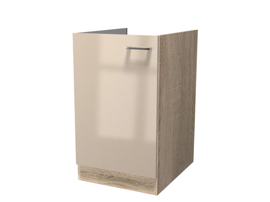 Spülenunterschrank ohne Arbeitsplatte - 50 cm breit - Kaschmir Glanz Sonoma Eiche – Neapel