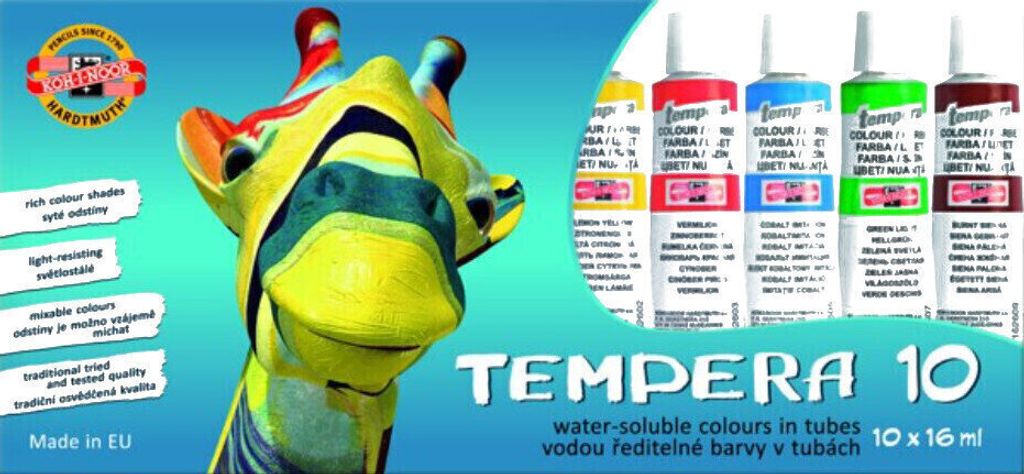 Set tempere GIRAFA – 10 colori – tubetti da 16 ml – Immagine del prodotto 