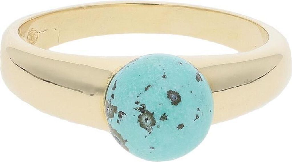 JuwelmaLux Ring 585/000 (14 Karat) Gold mit rekonstruierten Türkis JL30-07-3234 58