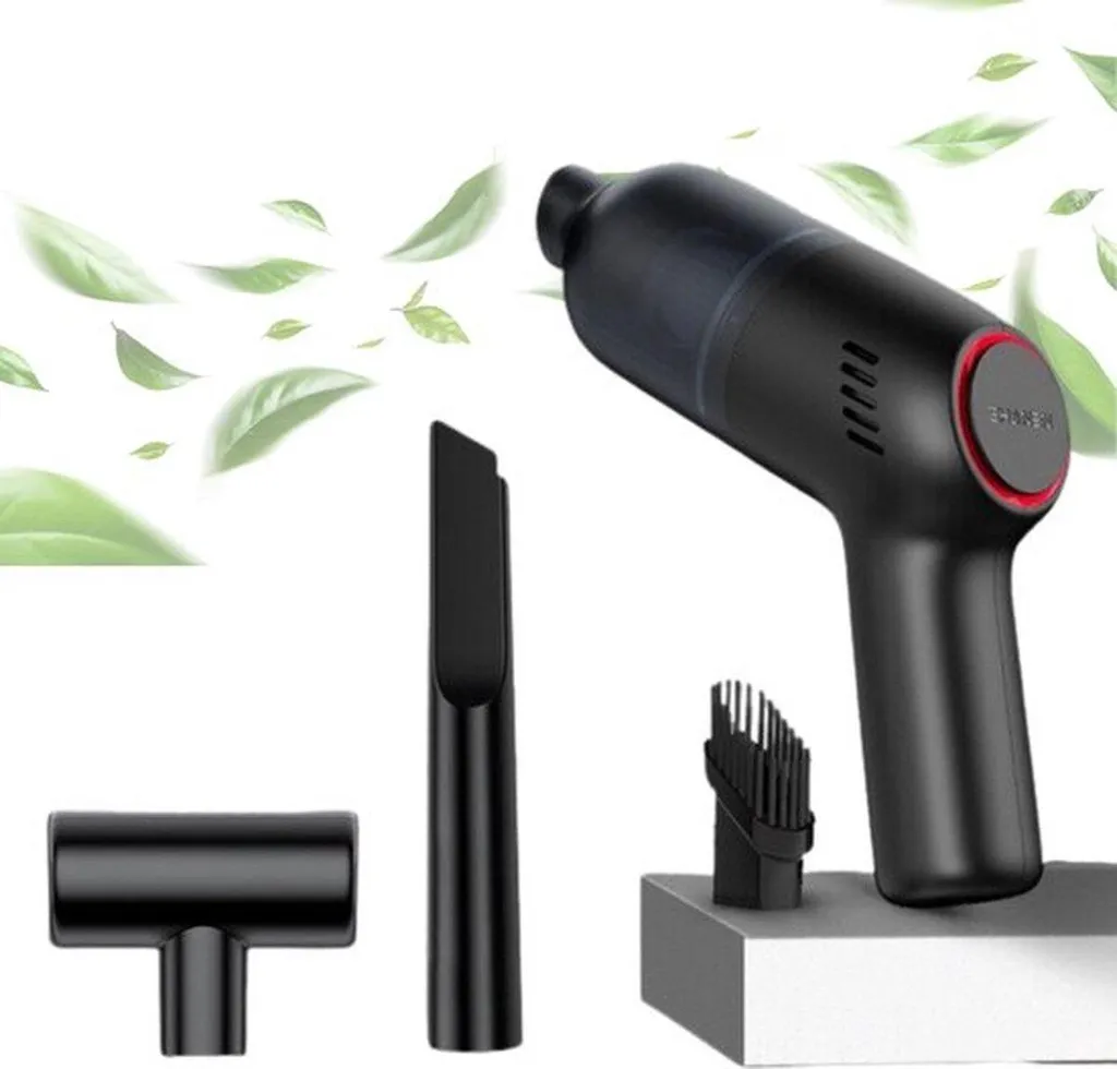 Mini aspirateur portable noir pour caravane et camping-car compact