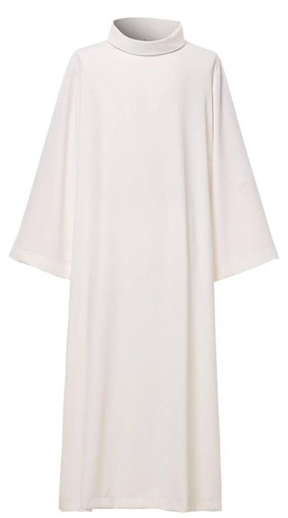 Solidchoice - Liturgische Alb met Rollcollar in Ivoor Wit Productafbeelding 