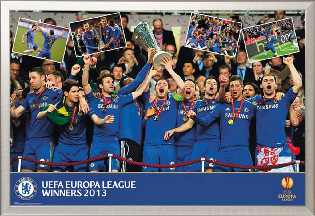 Poster Encadré Chelsea FC Europa League 2013 - Cadre Alu Shinsuke Maxi