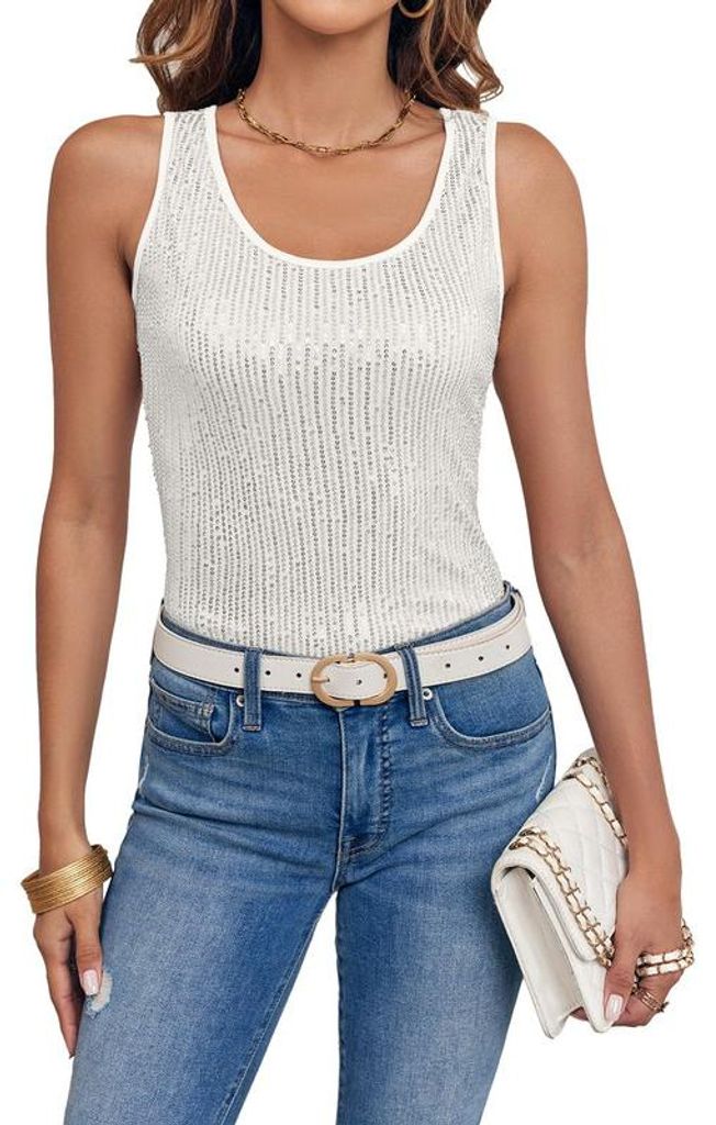 Paillettenbesetztes Party-Camisole für Damen – ärmellos, Produktbild 
