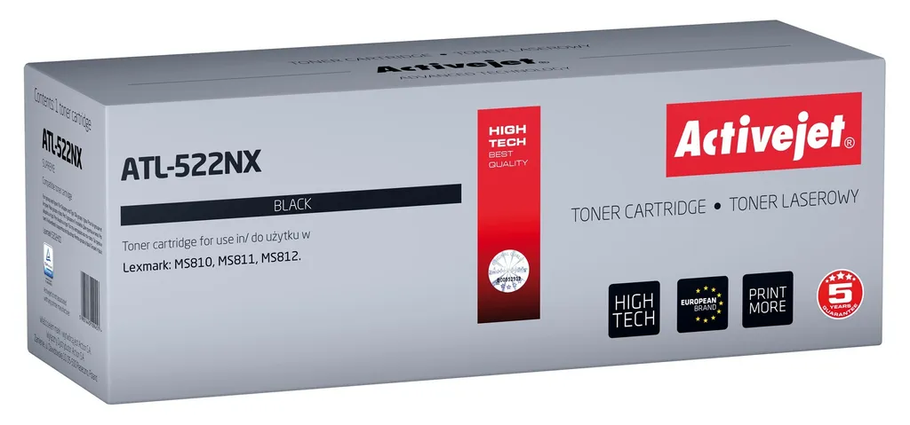 Toner Noir ATL-522NX Remplace Lexmark 52D2H00 - Fini les Coûts Élevés