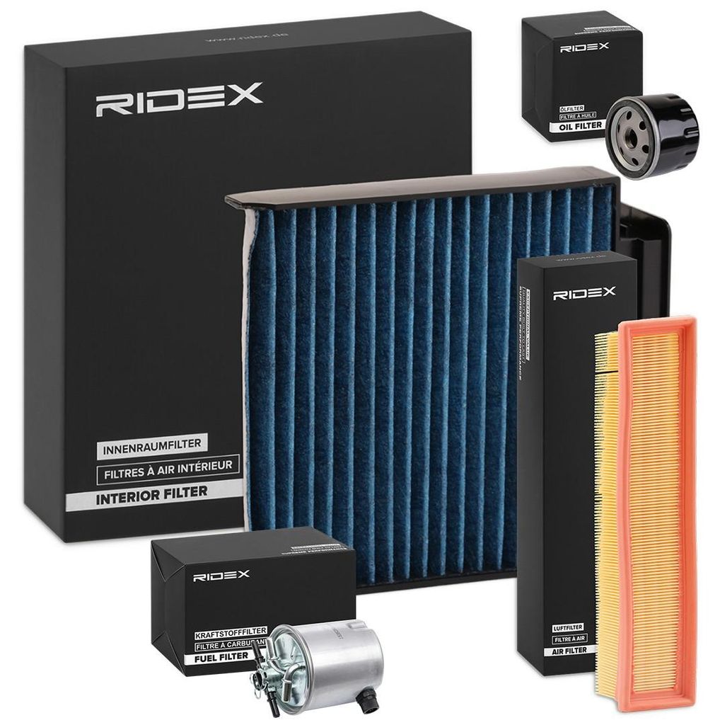 RIDEX Filterset Inspektionspaket Filtersatz für RENAULT LOGAN I Kombi (KS) LOGAN I (LS) Logan Express (US) für DACIA SANDERO