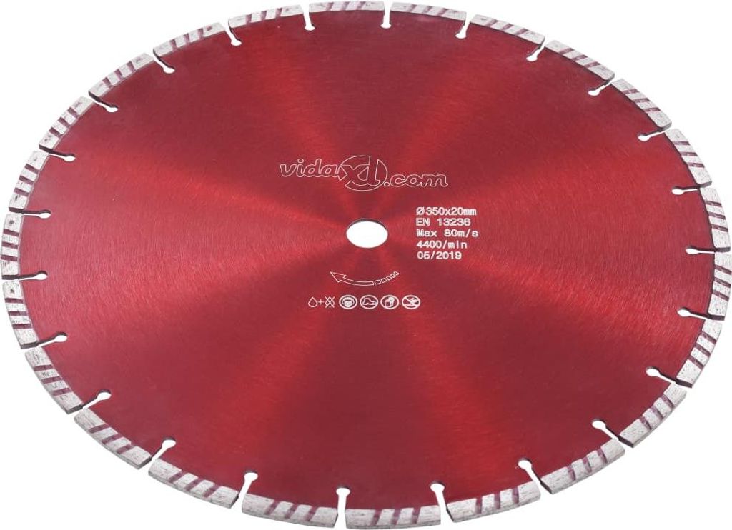 vidaXL Diamant-Trennscheibe mit Turbo Stahl 350 mm