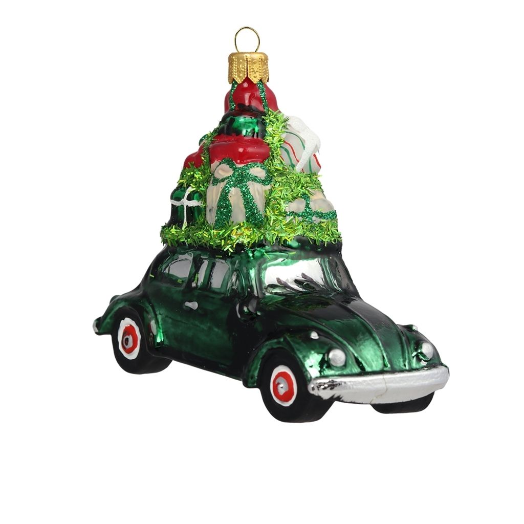 Weihnachtsauto aus Glas mit Geschenken Decor von Glassor Produktbild 