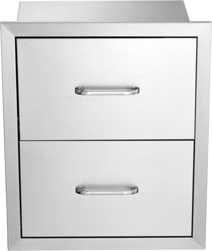 RVS Doppel-Schublade – BBQ – Außenküche – BBQ-Insel – 45x52cm
