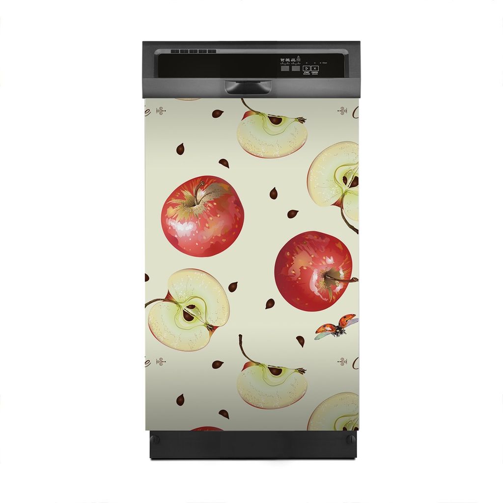 Magnete Dekorative 45x70 cm Küche Magnetmatte Spülmaschine - Äpfel Kerne Küche