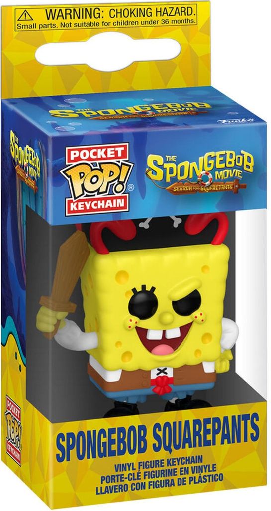The SpongeBob Movie (2025) POP! Vinyl sleutelhanger, 4 cm. Productafbeelding 