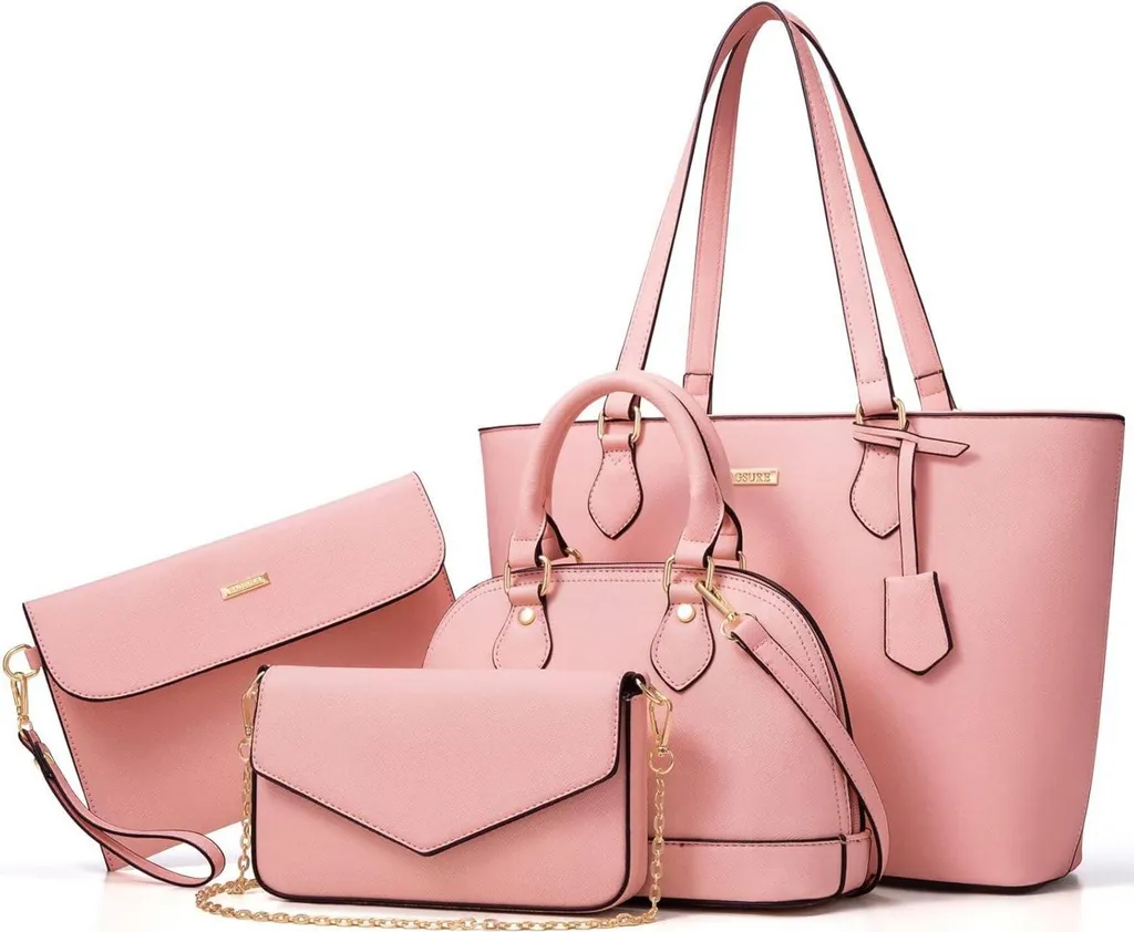Sac à main Rose Set de 4 pièces : Fini le Désordre dans vos Affaires