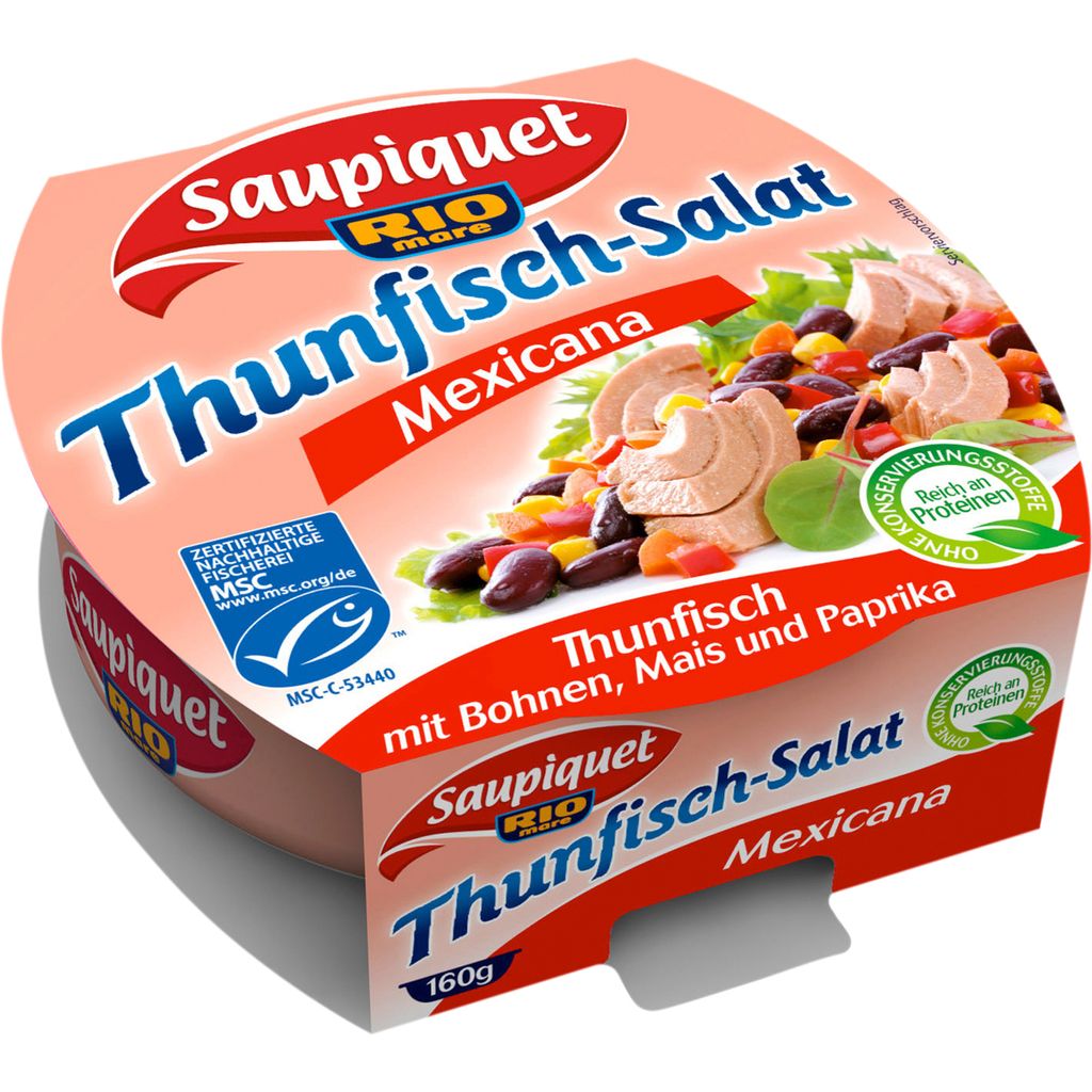 Saupiquet Thunfisch Salat Mexicana (1x160g Dose) Produktbild 