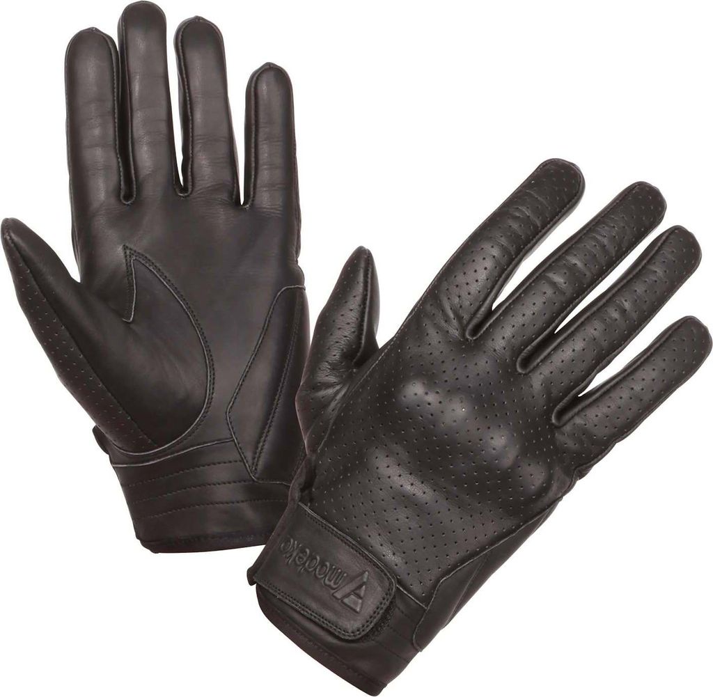 Modeka Hot Classic perforierte Motorrad Handschuhe, schwarz, 9