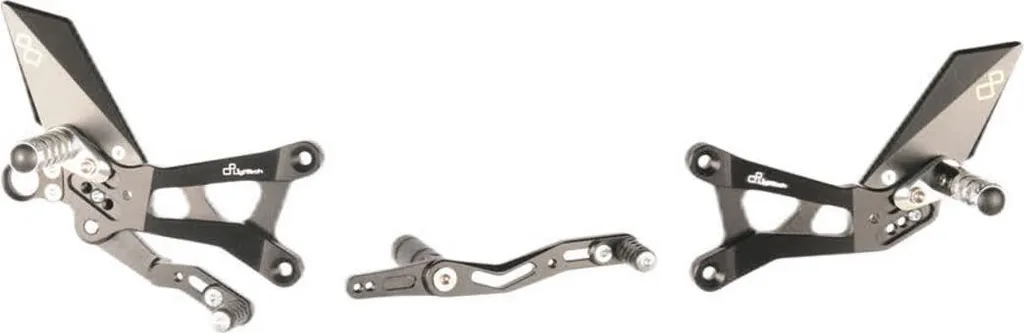 Commandes reculées pour Yamaha R6 - Repose-pieds racing fixes réglables