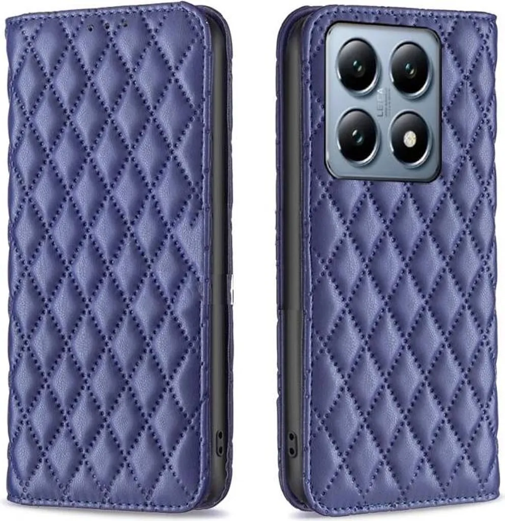 Custodia Xiaomi 14T in Pelle Blu Navy - Portafoglio Magnetico Elegante