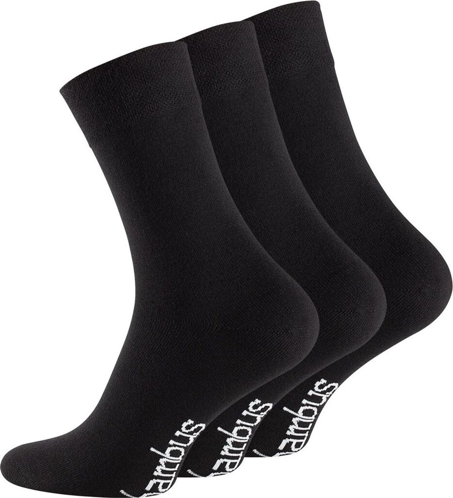 Exclusiv-Handel 6 od. 12 Paar Bambus Socken schwarz Herren Produktbild 