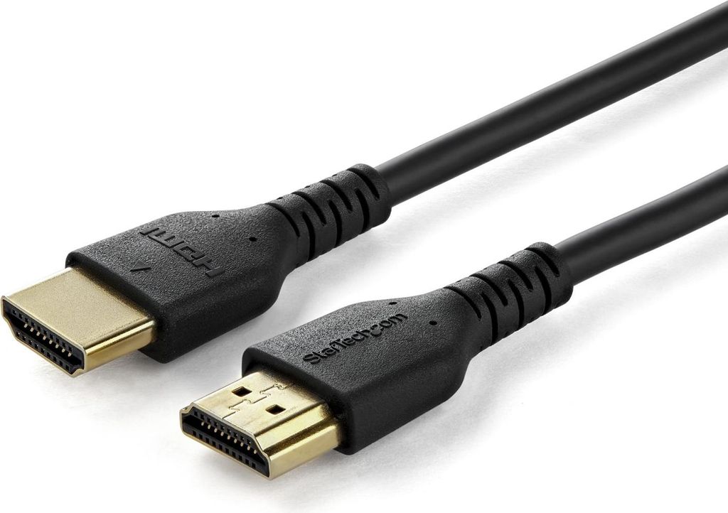 StarTech.com RHDMM1MP HDMI Kabel (1m, HDMI 2.0, 4k 60Hz, premium High Speed HDMI Kabel mit Ethernet, für Monitore oder TVs)