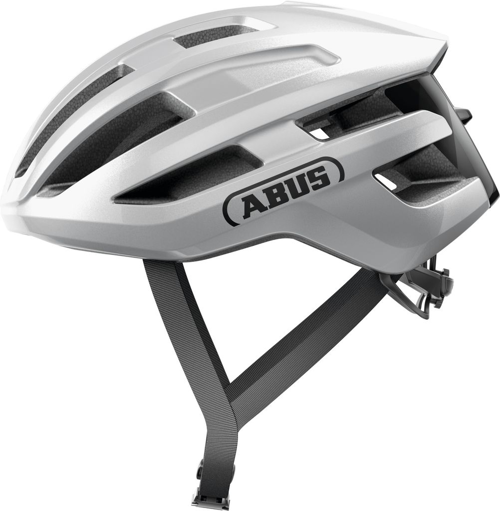 ABUS Rennradhelm PowerDome - leichter Fahrradhelm mit cleverem Belüftungssystem und aerodynamischem Profil - Italy - für Damen und Herren - Silbe...