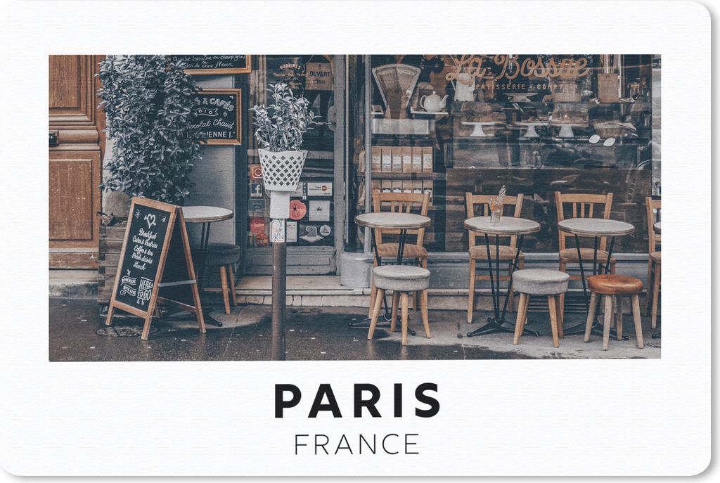 MuchoWow Mauspad Mousepad Paris - Frankreich - Cafe 27x18 cm - Mousepads - Maus Mat - Pad - Mausunterlage - Büroartikel - Desk Matten