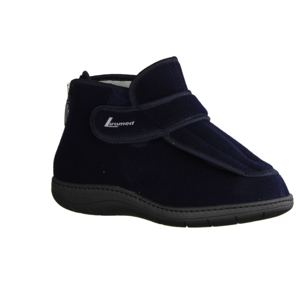 Liromed 478-20Z2 Medizinische Schuhe, Uni Marine, Klettvelour, Weite L, NEU - Herrenschuhe Prophylaxe Diabetiker, Blau