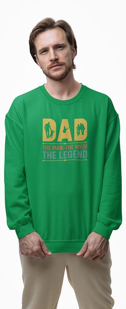 D&B Design Uni Pullover SWST00003 Dad Grün-Größe XL