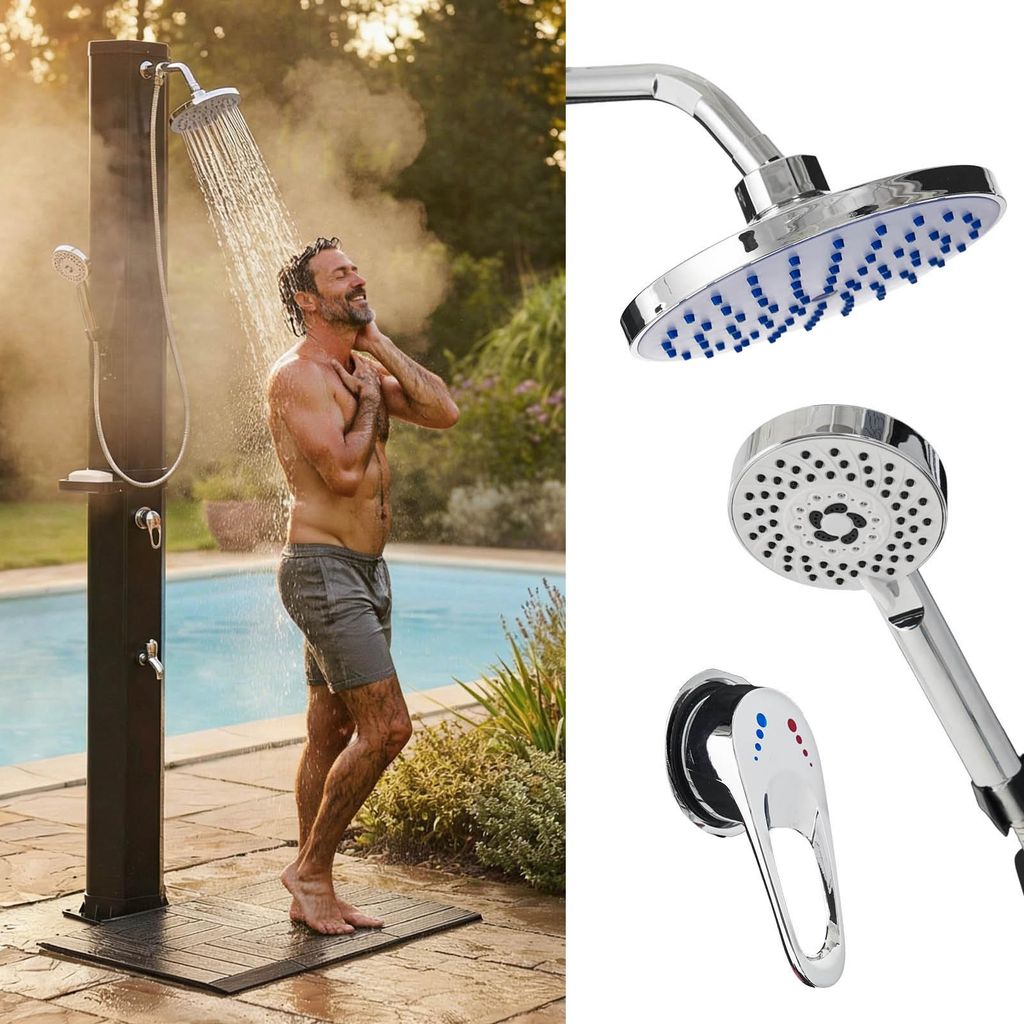 BRAST 3in1 Solardusche Gartendusche | 40-60 Liter | Produktbild 