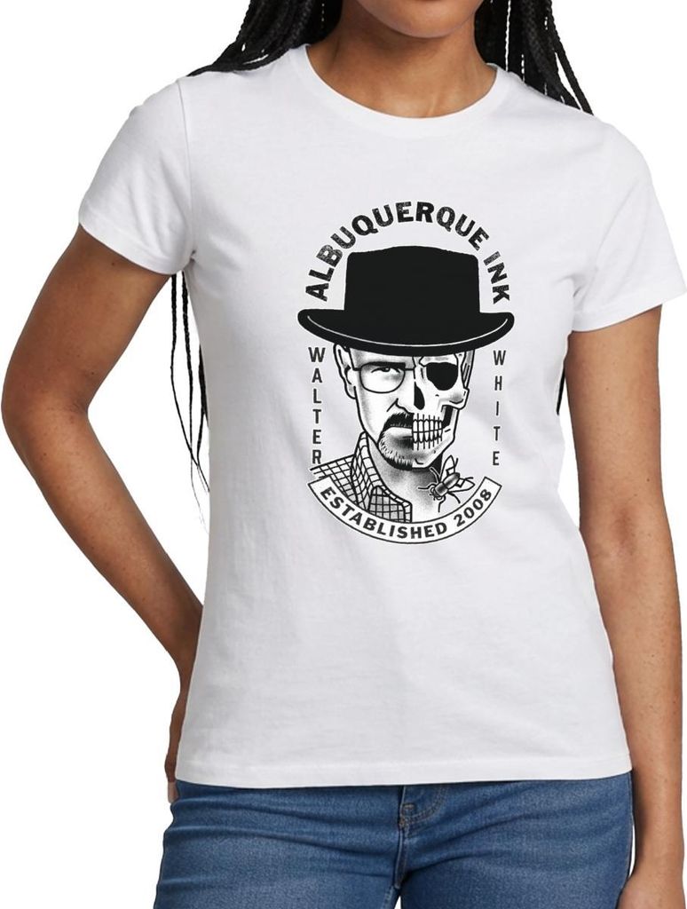 Spreadshirt Breaking Bad Albuquerque Ink Walter White Frauen T-Shirt, XXL, Weiß