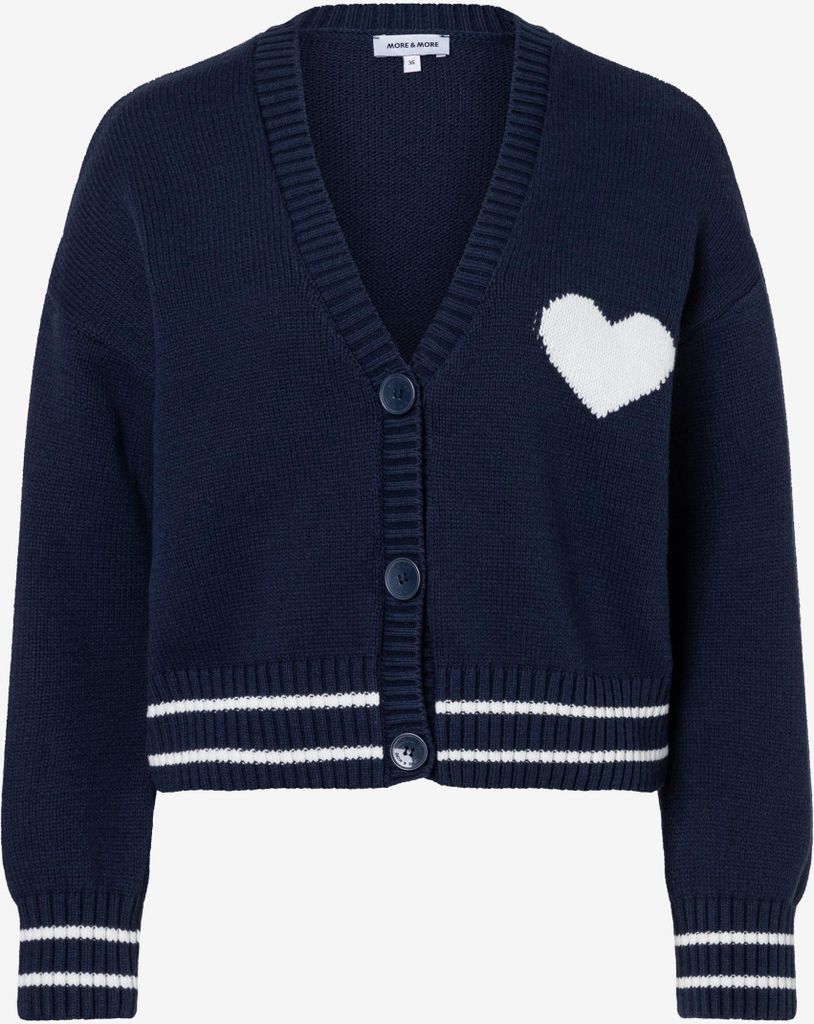 More & More Cardigan with Heart, classic blue 0373 0373 38