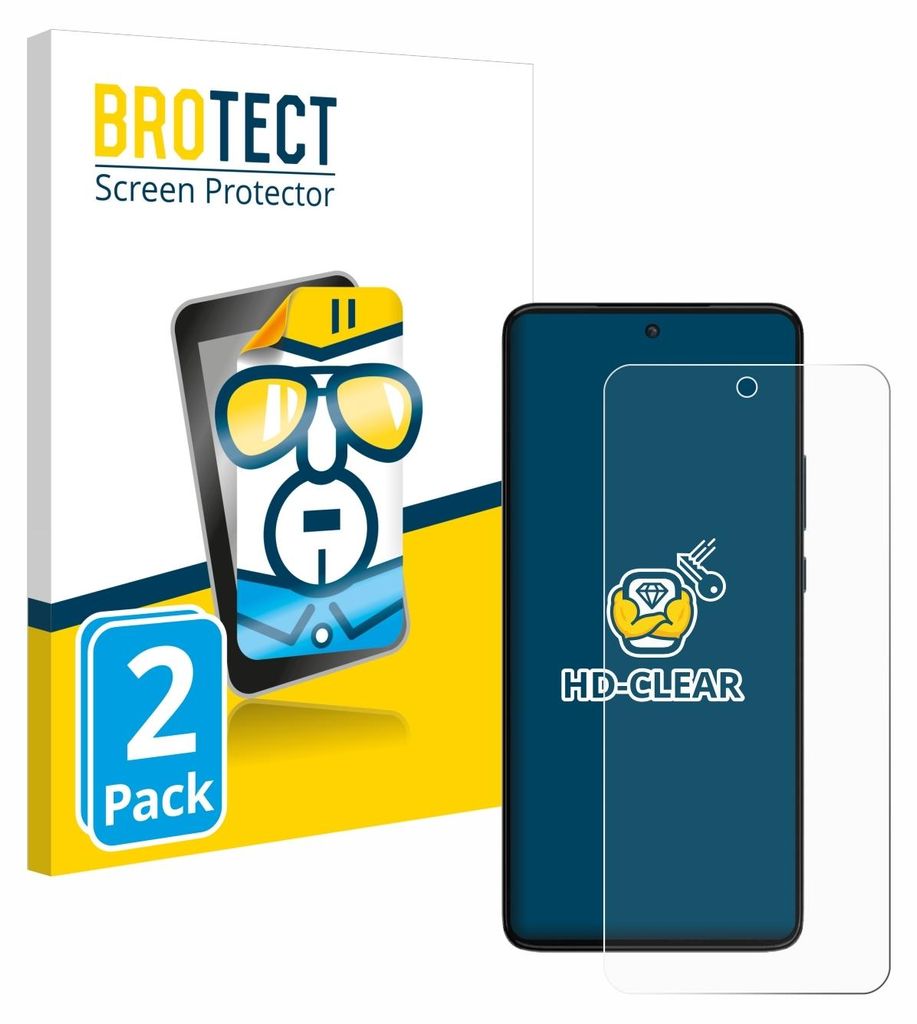 2x Für Motorola Moto G84 Schutzfolie BROTECT Displayschutz Display Schutz Folie Klar Transparent