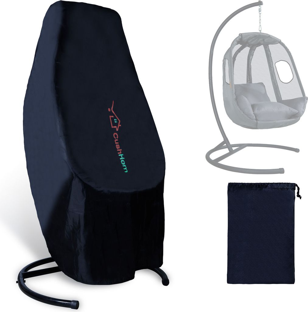 CCLIFE Hängesessel Abdeckung 190x145cm Schutzhülle für Hängesessel Winddicht UV Beständiges Schutzhülle Hängesessel mit Gestell 210D Oxford