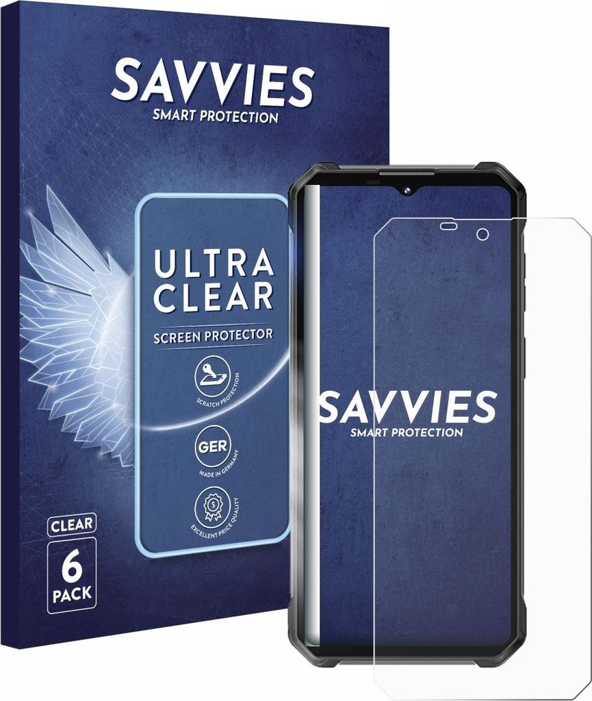 6x Für Oukitel WP53 Pro Schutzfolie Savvies Displayschutz Display Schutz Folie Klar Transparent