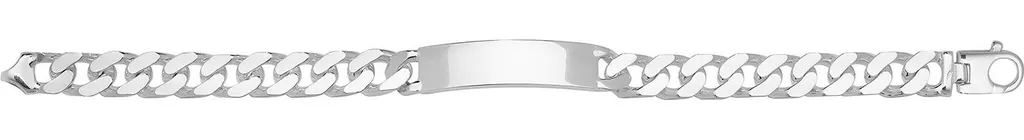 Gourmette identité homme argent pour cadeau anniversaire 22cm