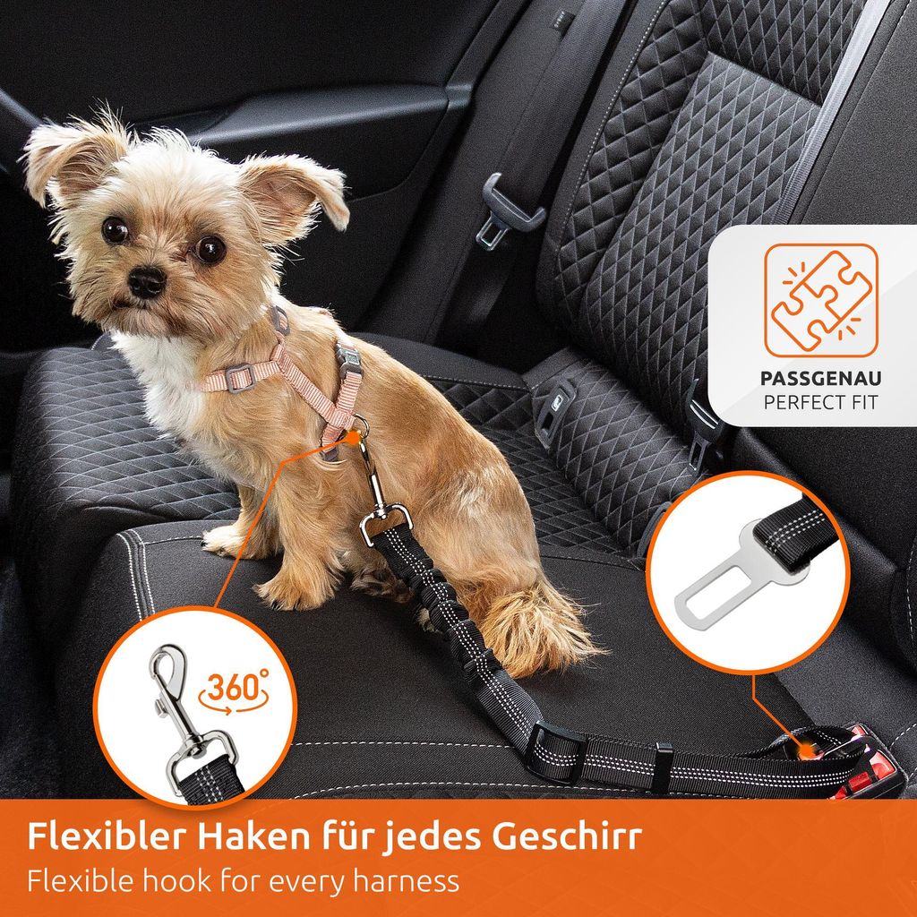 Universal Hunde Sicherheitsgurt fürs Auto - passend für alle Hunderassen