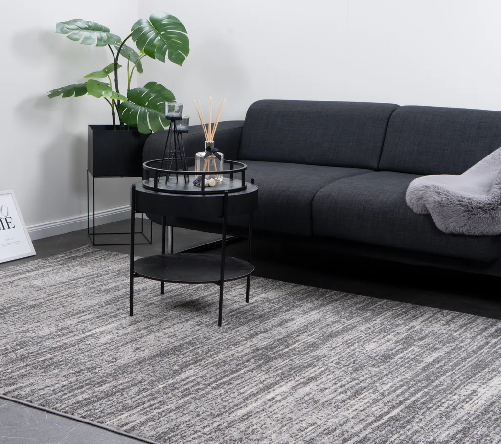 Tapis Taupe 200 x 290 cm Idéal pour Salon Familial et Zones de Passage