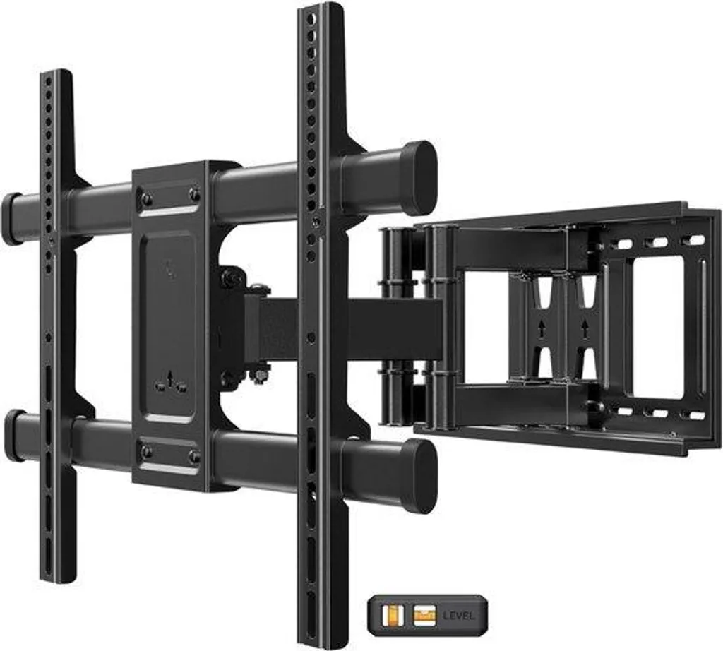 Support TV Mural 37-75 Pouces Orientable Double Bras VESA 600x400 mm