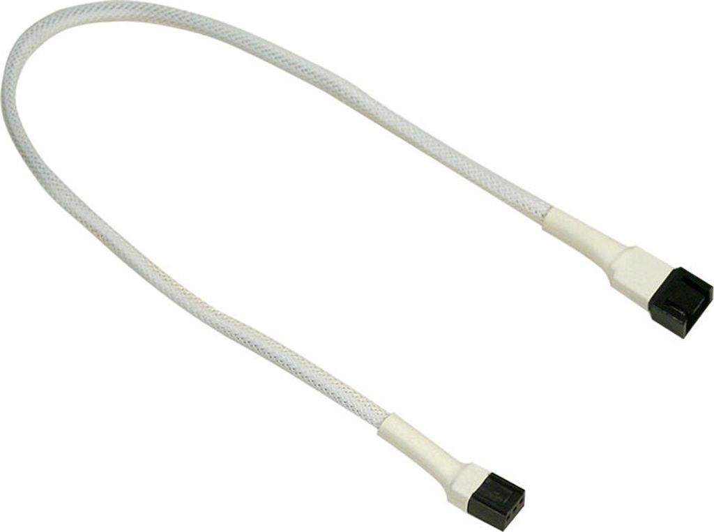 Nanoxia 3-Pin Molex Verlängerung - 30 cm - weiß