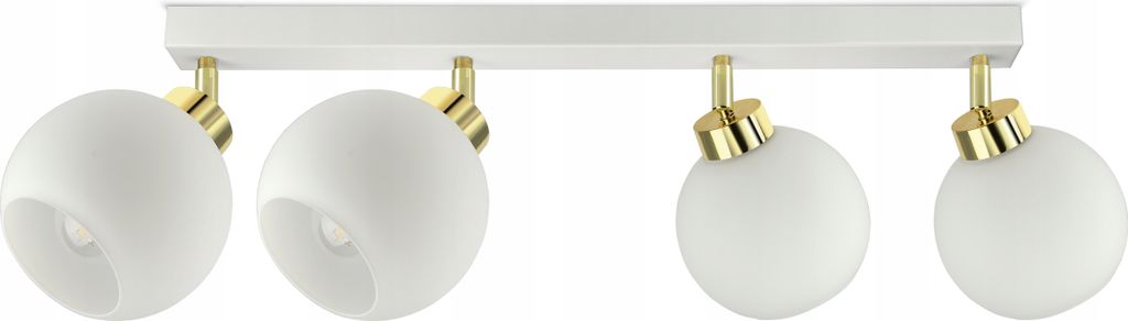 LUXOLAR - LED Deckenleuchte 4 flammig Weiß E27 60 W - Deckenlampe Schwenkbar für Wohnzimmer, Küchen - Klassisches Design