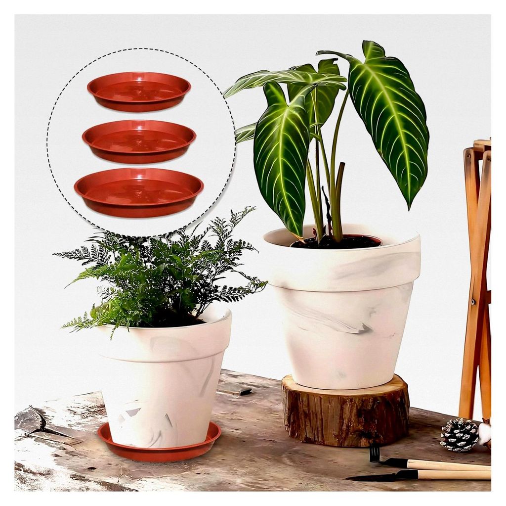Runde Blumentopfuntersetzer, 9 Stück, 14cm, 18cm, 21cm