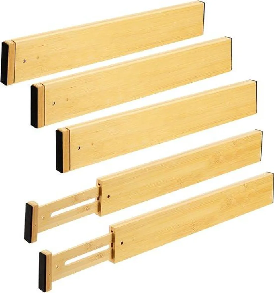 Stop au désordre dans vos tiroirs : organiseur bambou extensible 43-56 cm