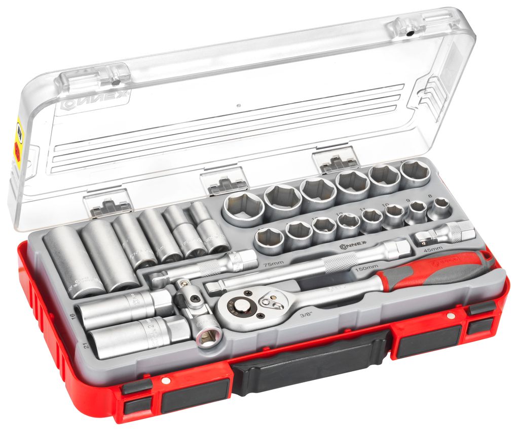 CONNEX Steckschlüssel-Satz 3/8" 27-teilig, COX580227