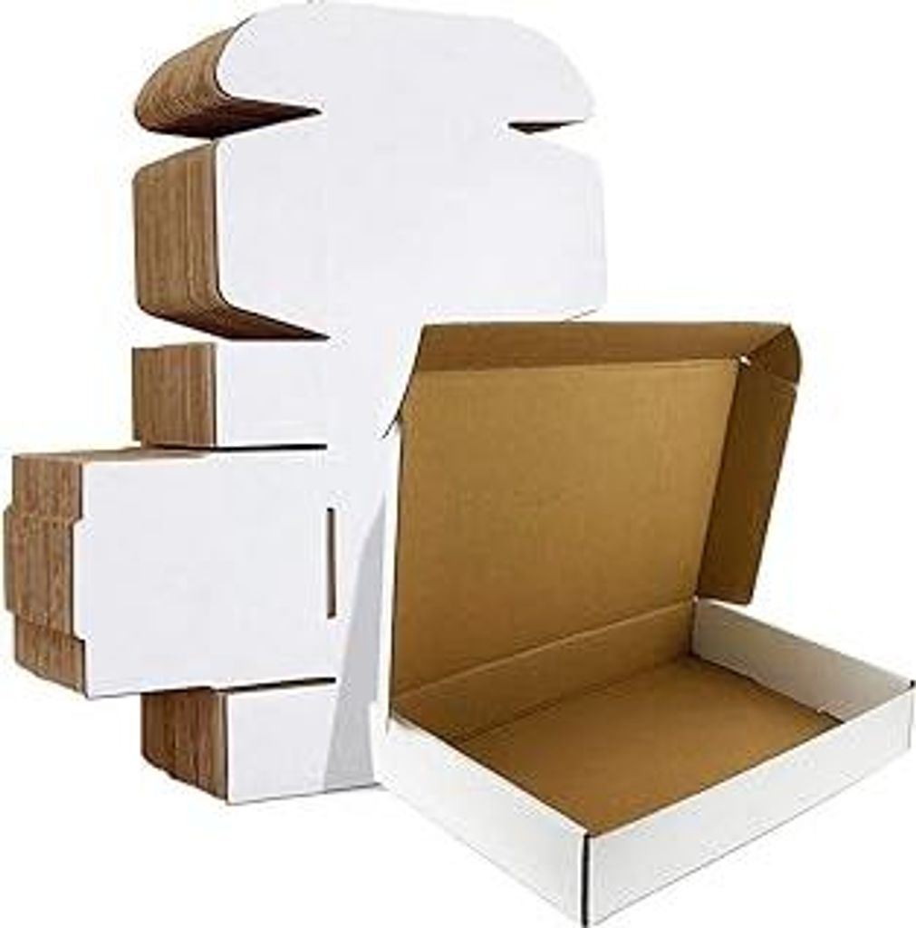 HORLIMER 20 Stück Versandkarton Klein Karton Box, 305x229x76mm Verpackungskartons mit Deckel für Warensendung, Geschenkbox, Faltkarton, Postkarto...
