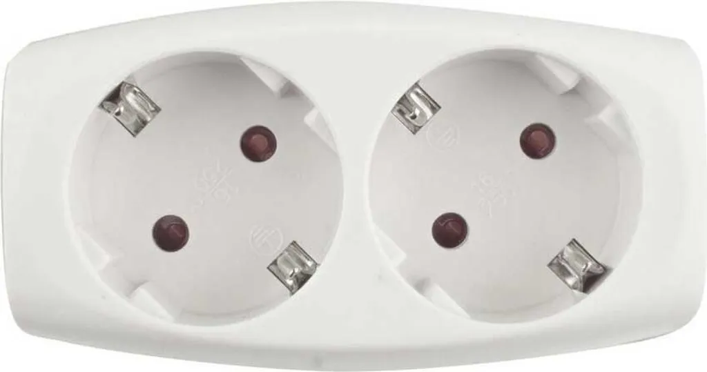 Adattatore per presa di corrente a 2 vie Onlex con messa a terra Tom 10/ 4,8 Mm 16a Bianco Taglia unica